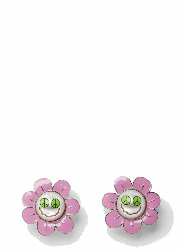 Photo: Space Daisy Clip On Earrings in Pink