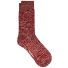 Norse Projects Men's Bjarki Blend Sock in Holmen Red