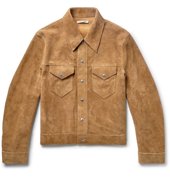 Photo: Our Legacy - Suede Trucker Jacket - Sand