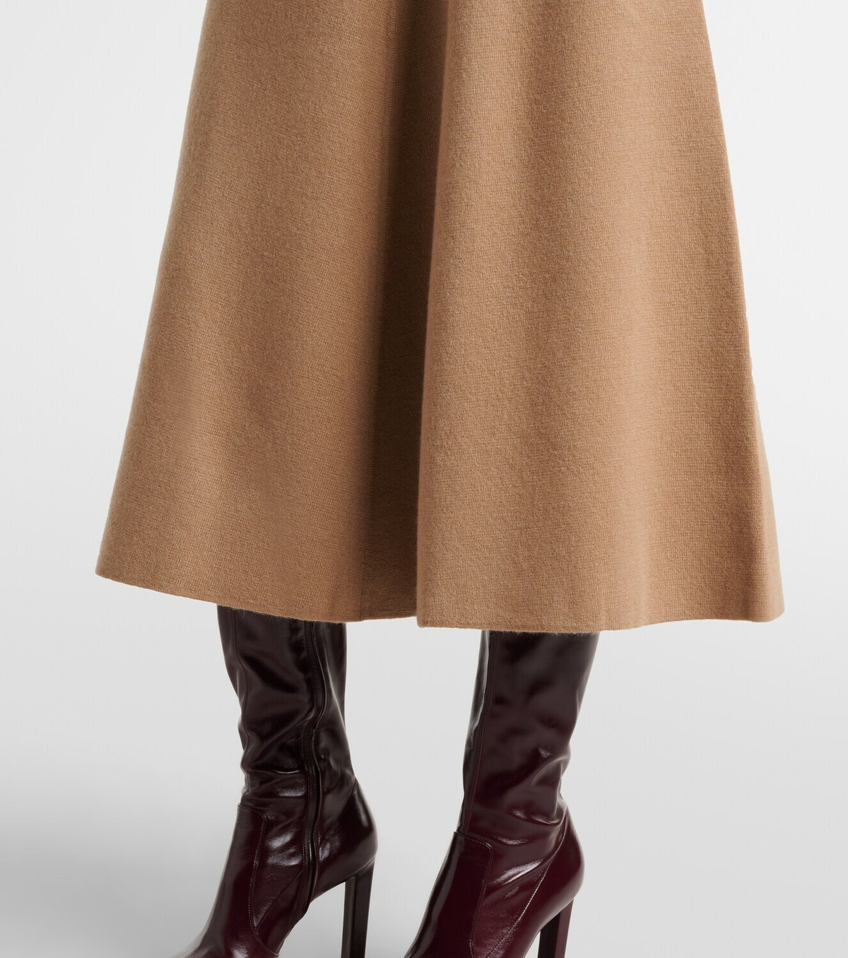 Jardin des Orangers Wool and cashmere midi skirt