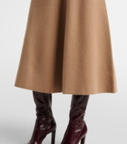 Jardin des Orangers Wool and cashmere midi skirt