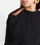 Proenza Schouler Cape-detail technical chiffon top