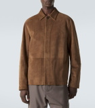 The Row Ulrich paneled suede jacket