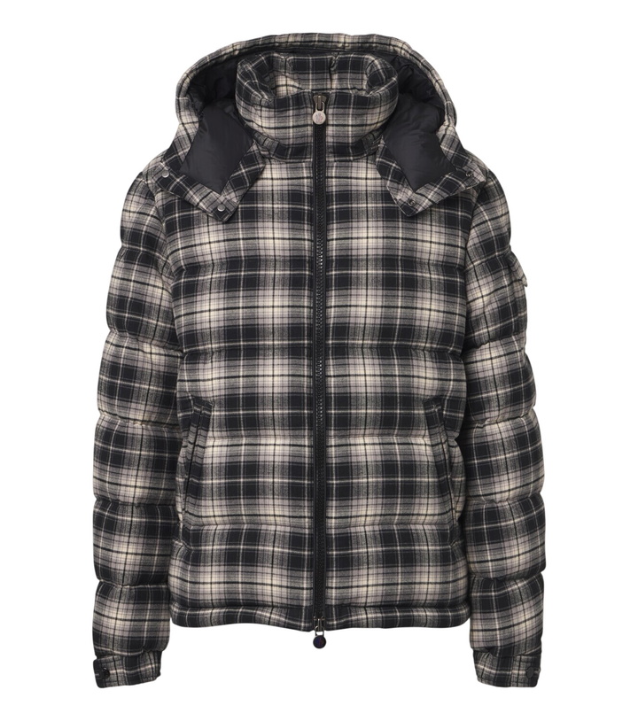 Photo: Moncler Airor checked cotton flannel down jacket