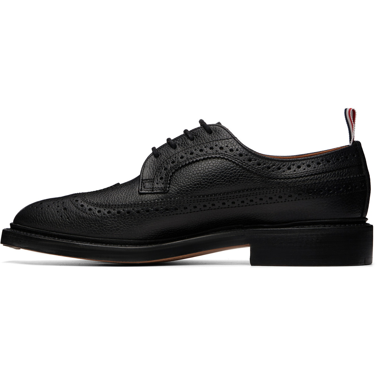 Thom Browne Black Leather Sole Longwing Brogues