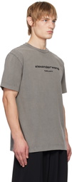 Alexander Wang Gray Glitter Puff Logo T-shirt