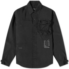 Tobias Birk Nielsen Men's Pocket Detail Nylon Overshirt in Black