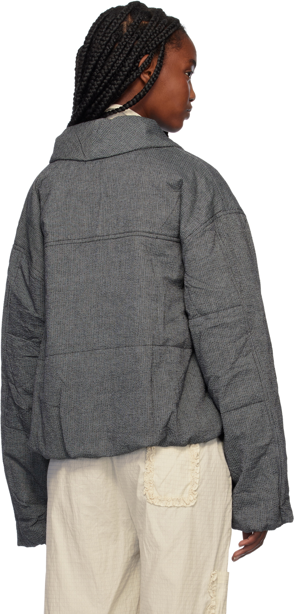 Deiji Studios SSENSE Exclusive Black & White Bubble Jacket