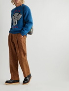 KENZO - Intarsia Wool-Blend Sweater - Blue