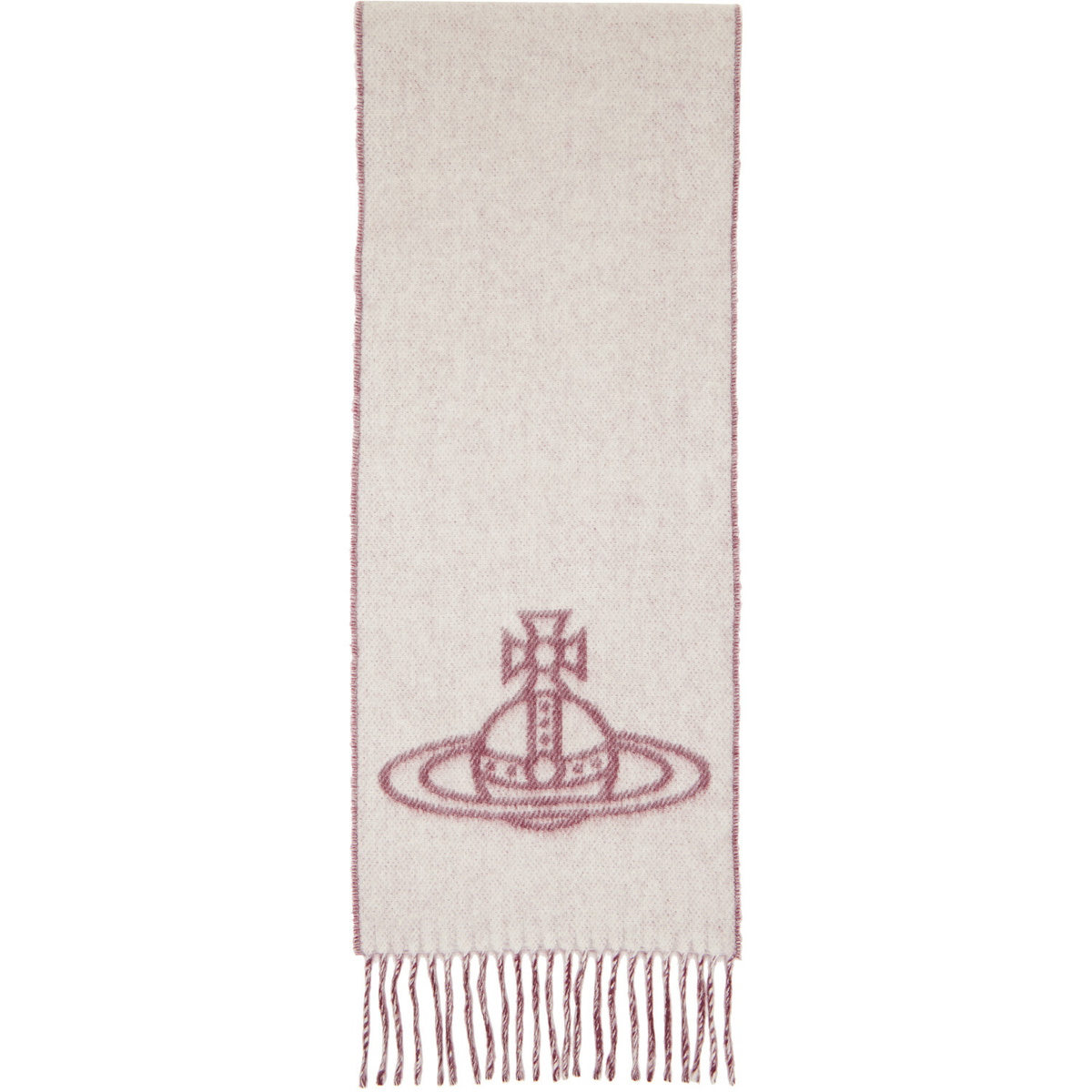 Vivienne Westwood Burgundy Double Face Scarf