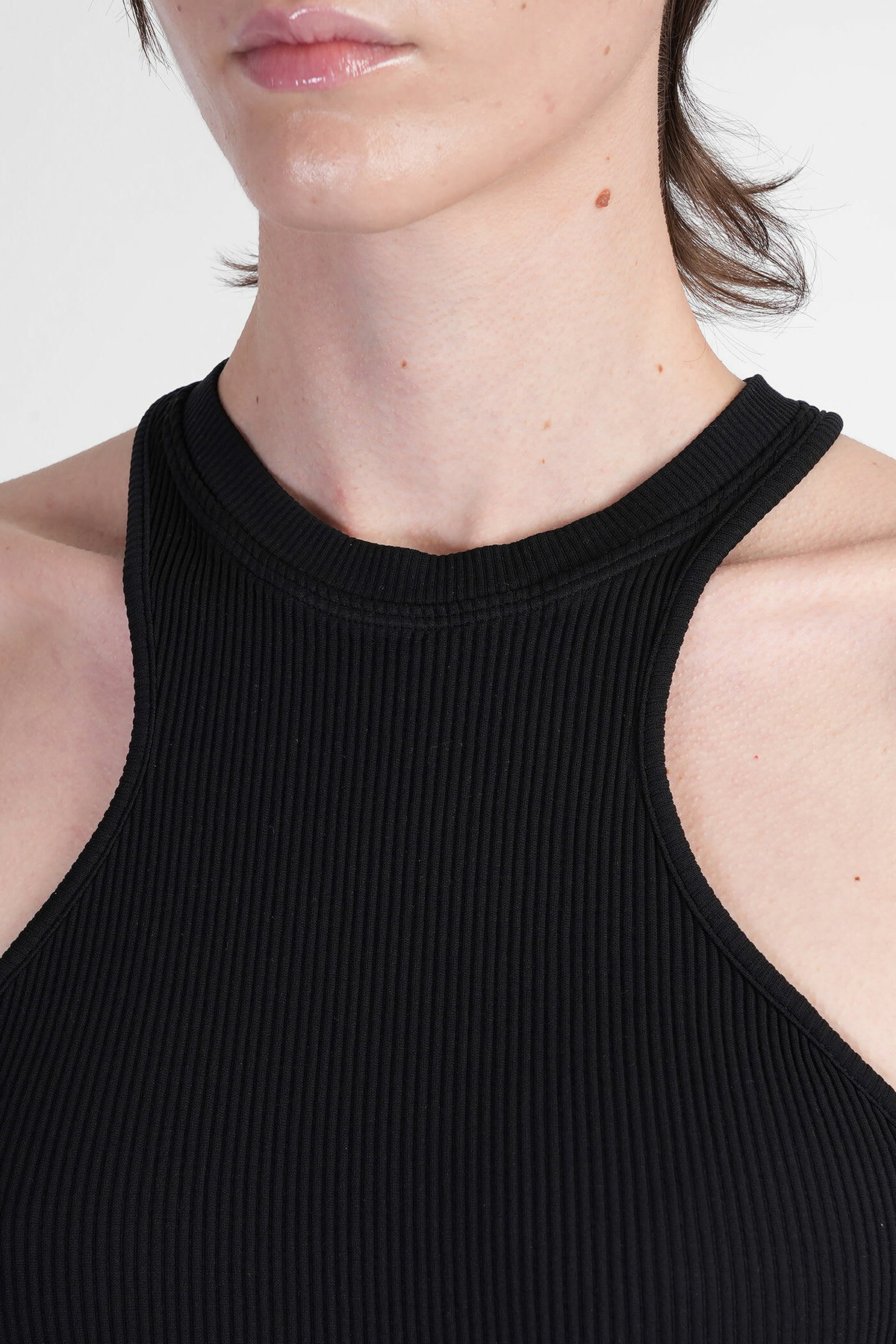ANDREĀDAMO Tank Top In Black Polyamide