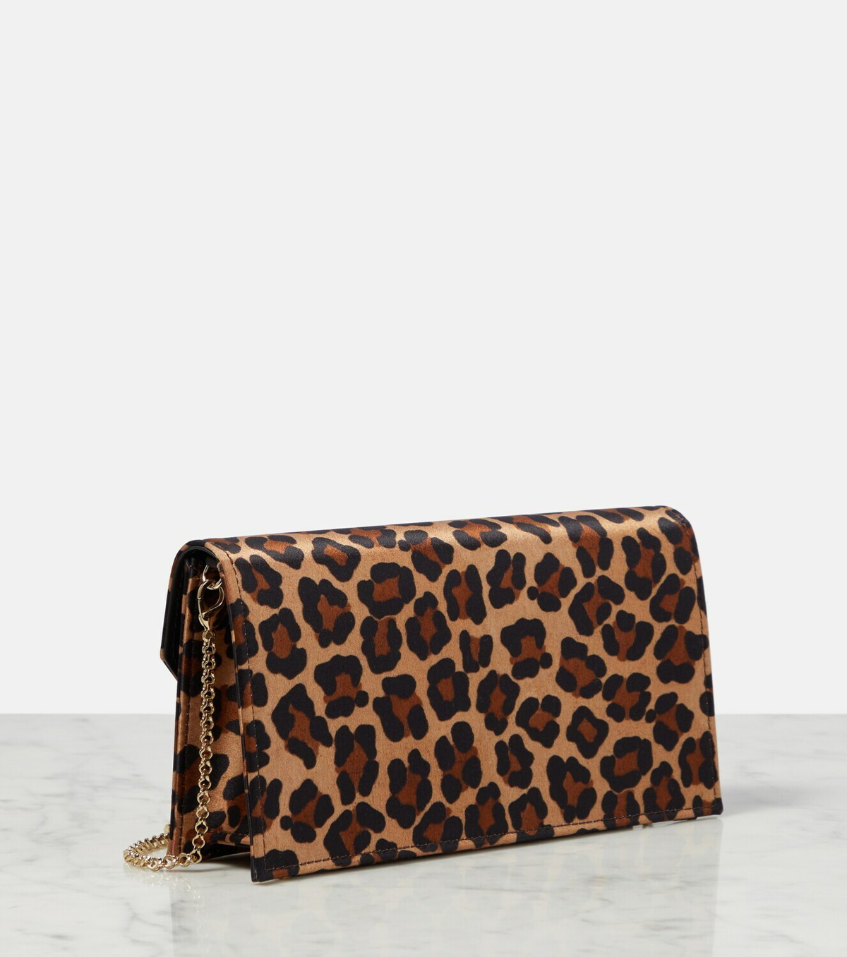 Christian Louboutin Cabachic Mini Leopard-Print Satin Bucket Bag