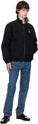 Bally Black & Blue Check Reversible Jacket