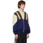 Gucci Blue and Off-White Track Jacket