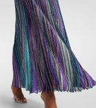 Missoni Striped lamé maxi dress