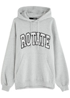 Rotate Sunday Logo Hooded Cotton Sweatshirt Light Grey