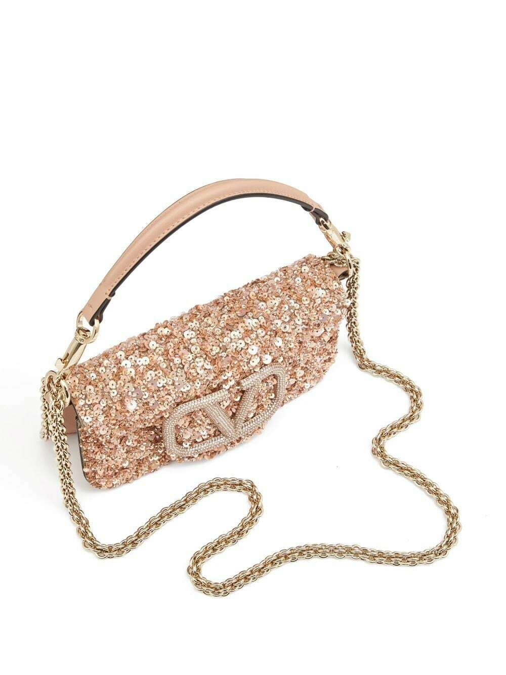 Valentino Garavani Mini VSling Crystal Embellished Top Handle Bag