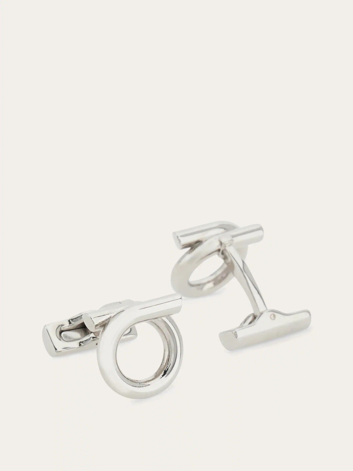 Ferragamo Mens Gancini cufflinks in Silver