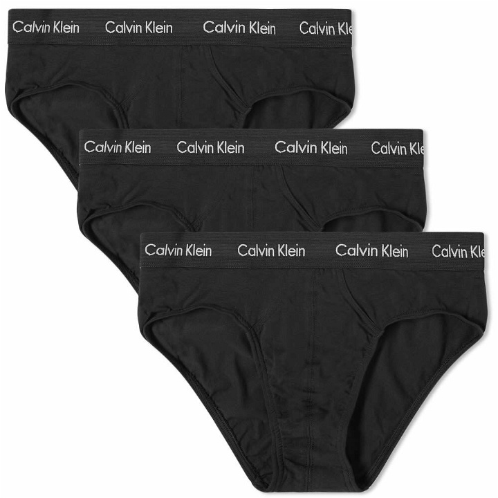 Photo: Calvin Klein Men's Hip Brief - 3 Pack in Black