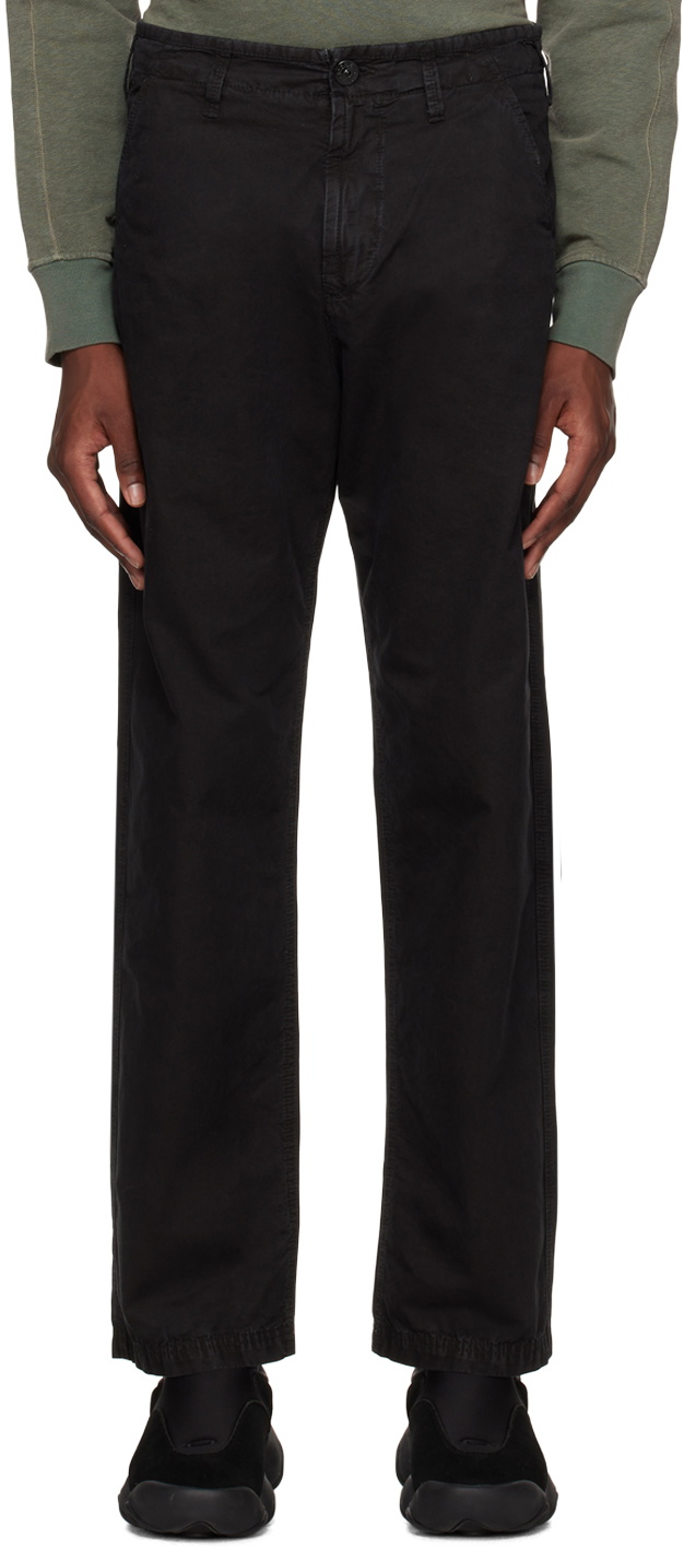 Stone Island Black Patch Trousers Stone Island