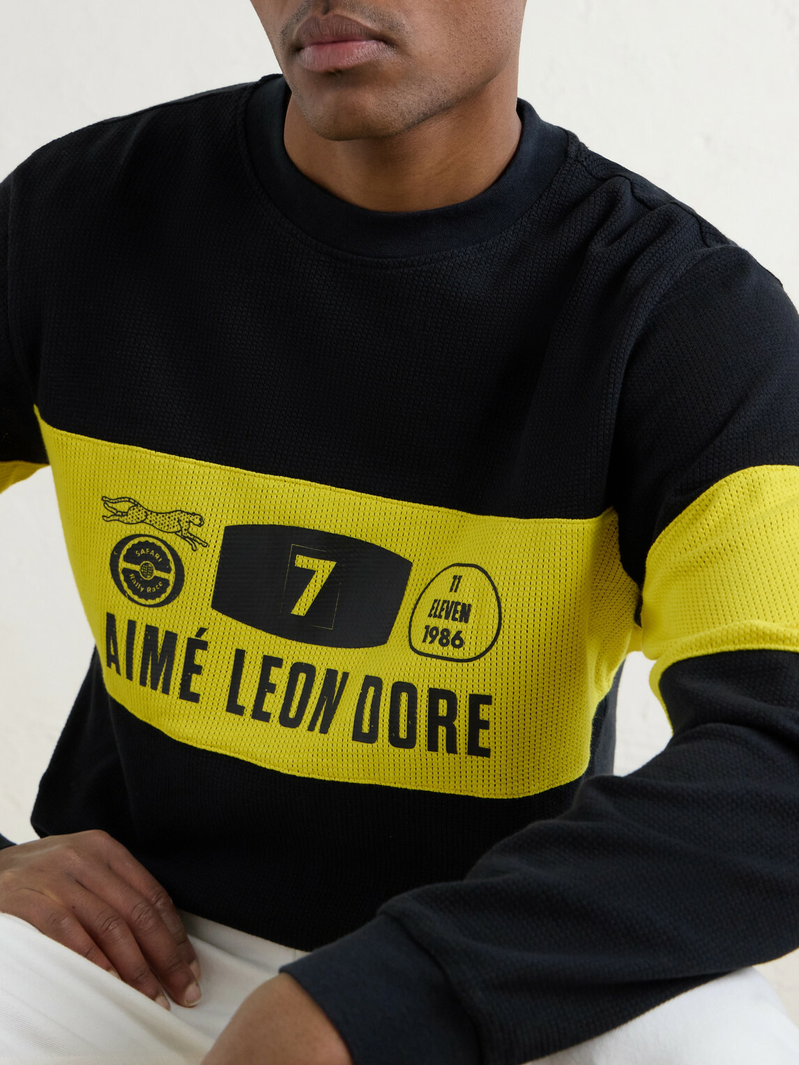 Aimé Leon Dore - Rally Logo-Print Cotton Sweater - Black