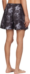 Stockholm (Surfboard) Club Black Embroidered-Logo Swim Shorts