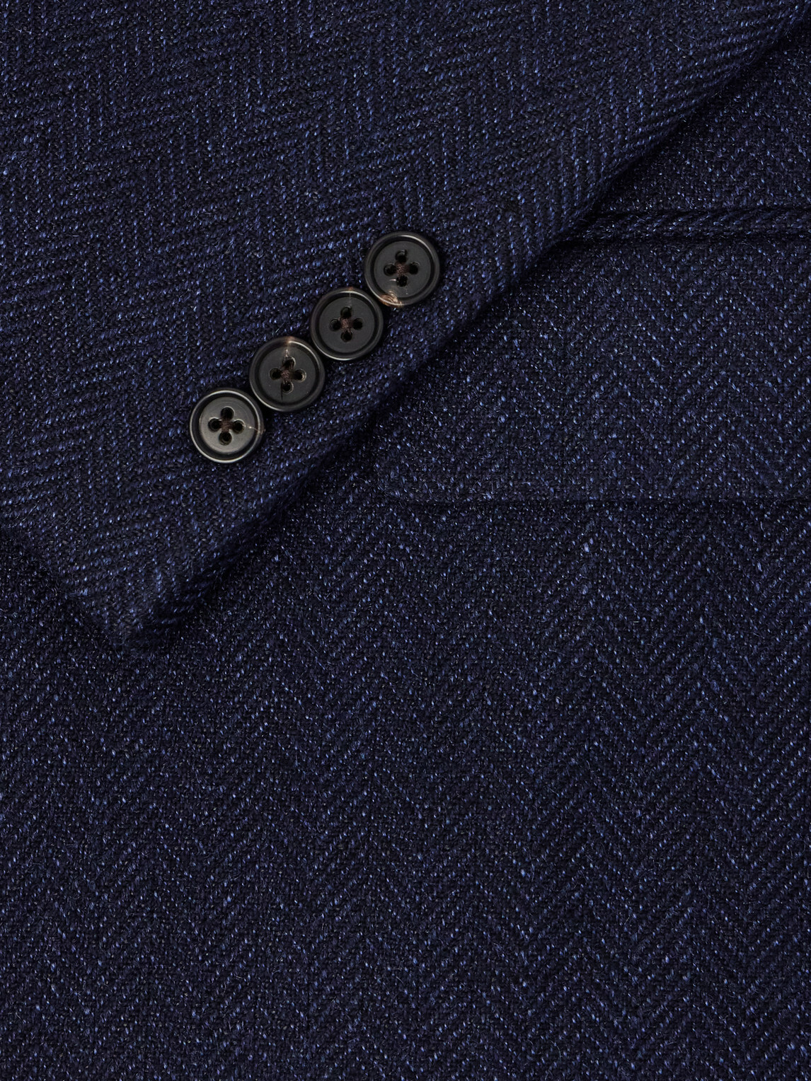 Ralph Lauren Purple label - Herringbone Cotton, Silk and Linen-Blend Blazer - Blue