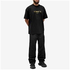 VTMNTS Men's Embroidered Logo T-Shirt in Black/Gold