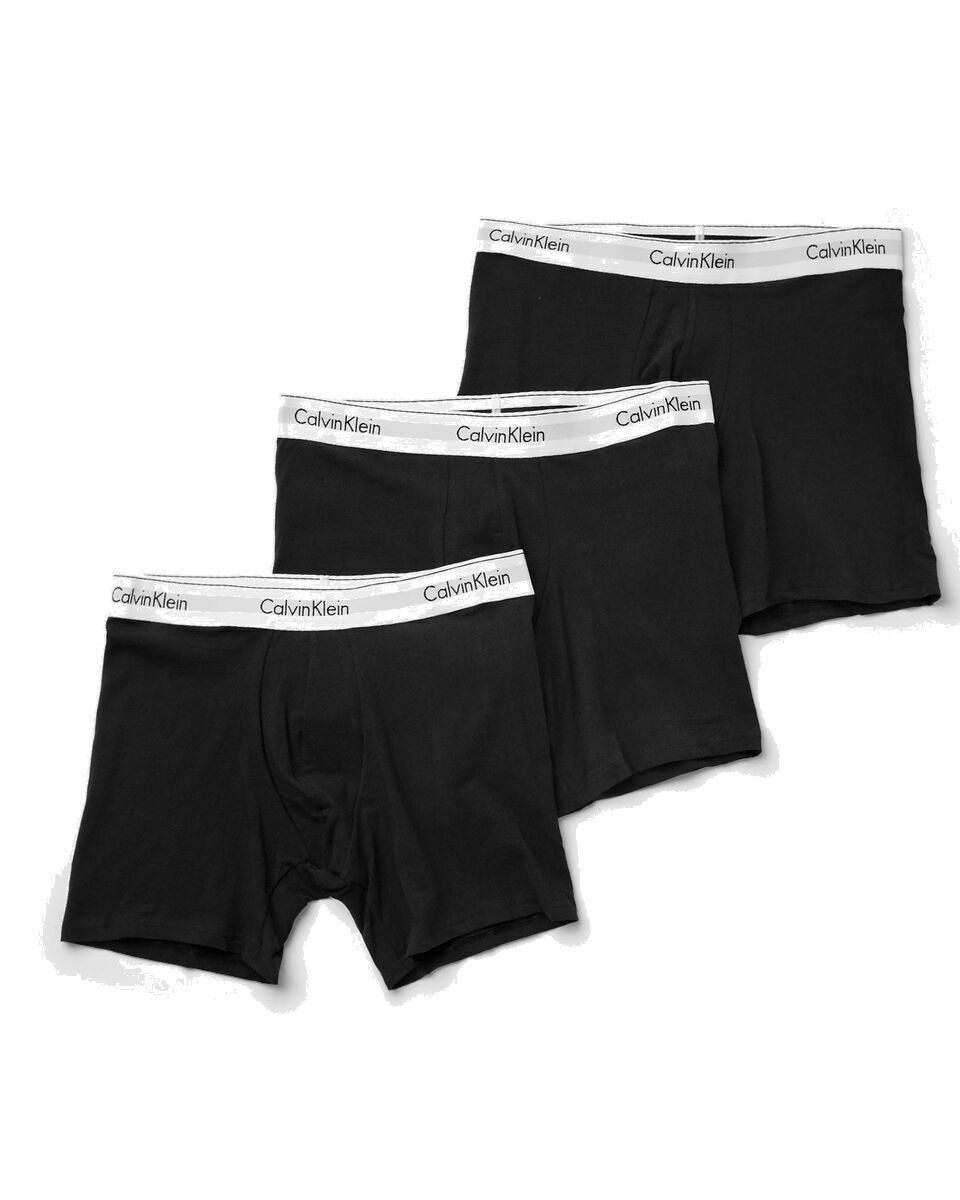 Photo: Calvin Klein Underwear Modern Cotton Stretch Boxer Brief 3 Pack Black - Mens - Boxers & Briefs