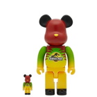 Medicom Be@rbrick Jurassic Park Green & Yellow Ver. 