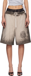 MISBHV Beige Oversize Mud Shorts