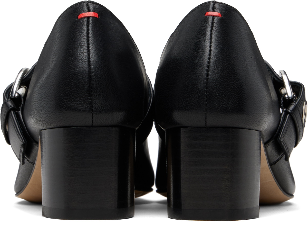 Aeyde Black Lina Eyelet Heels