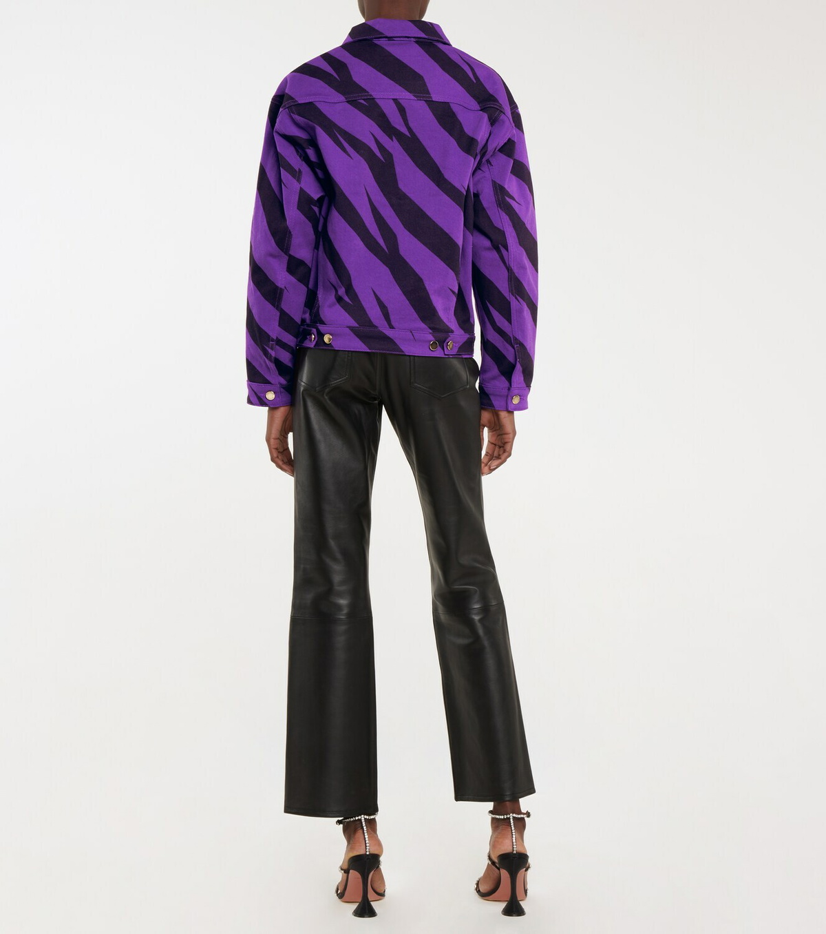 Alexandre Vauthier - Animal-print denim jacket