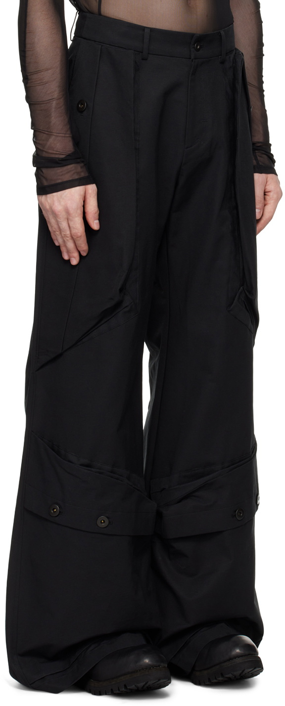 CARNET-ARCHIVE Black Wide Mass Trousers