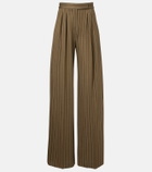 Max Mara Pinstripe pleated wide-leg pants