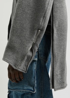 Blumarine Scarf-effect Wool-blend Bomber Jacket Grey