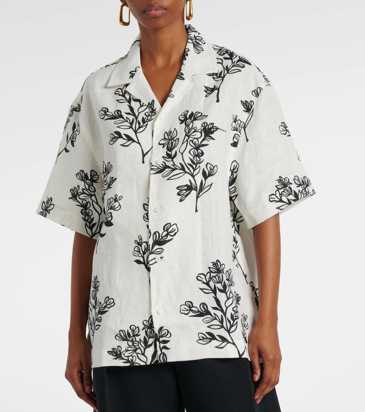 Jacquemus Jean floral linen bowling shirt