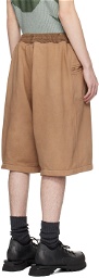 Charlie Constantinou Brown Wide Cut Shorts