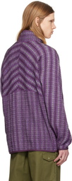 Pilgrim Surf + Supply Purple Mosley Inlay Popover Sweater