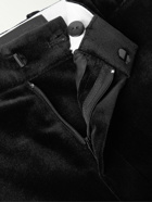 Nili Lotan - Rex Slim-Fit Bootcut Cotton-Blend Velvet Suit Trousers - Black