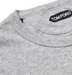 TOM FORD - Melangé Cotton-Jersey T-Shirt - Gray