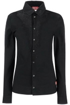 DIESEL unisex jersey dévoré shirt Black