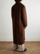 Séfr - Alois Brushed-Knit Coat - Brown