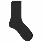 RoToTo Organic Daily Ribbed Crew Sock - 3 Pack in Black