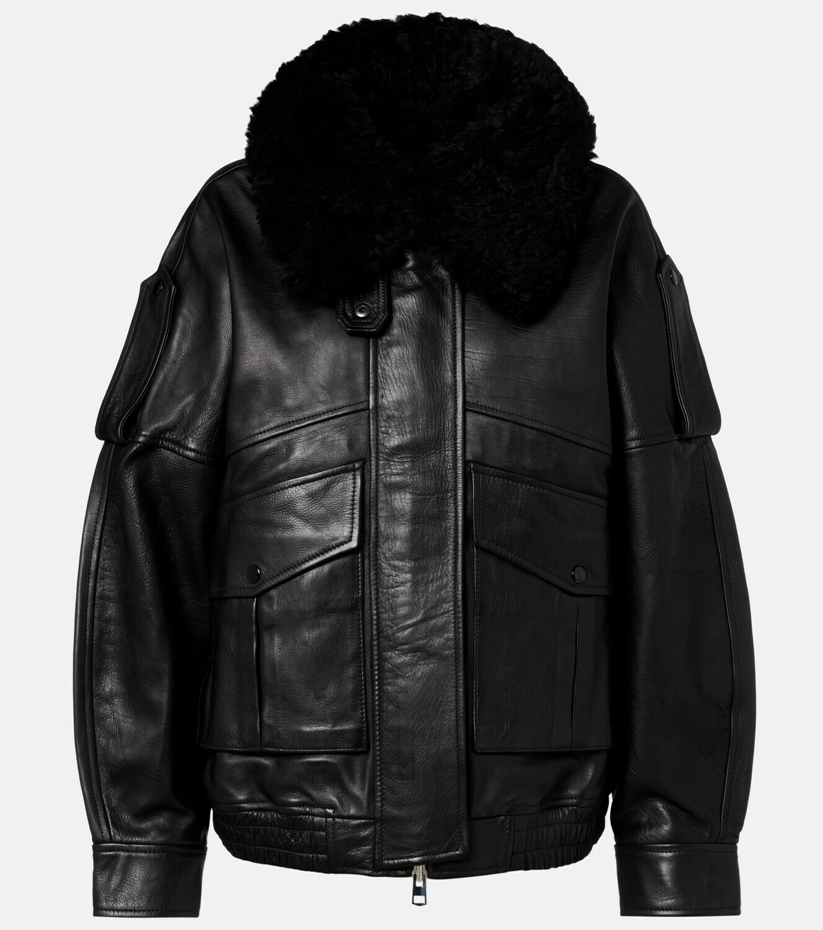 Agolde Avril oversized leather jacket