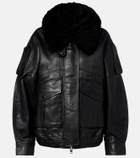 Agolde Avril oversized leather jacket