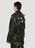 Balenciaga Destroyed Denim Jacket male Black