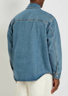 Ami Paris Logo-appliquéd Denim Overshirt Indigo