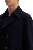 HARRIS WHARF LONDON double-breasted woolen caban Blue