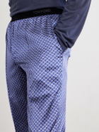 TOM FORD - Printed Silk-Blend Satin Pyjama Trousers - Purple